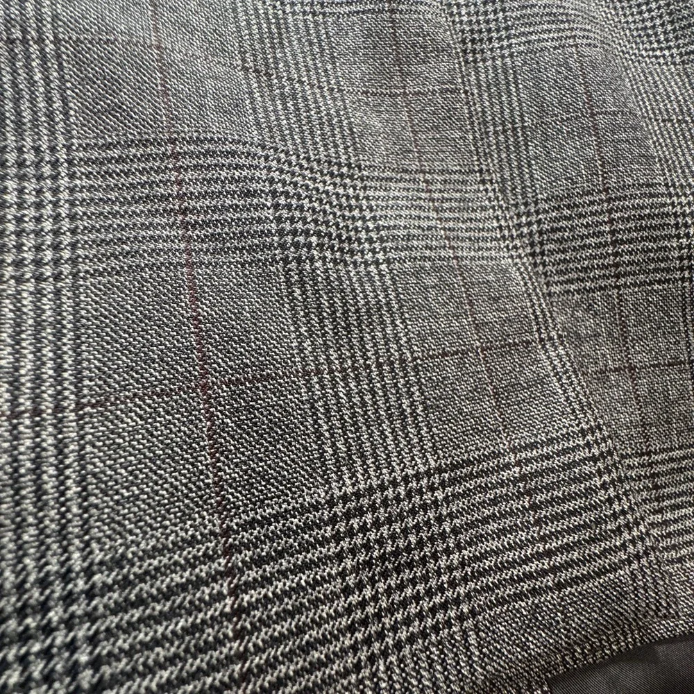 Z Zegna Blazer Mens 40R Gray 100% Wool Glen Plaid Sport Coat Drop‎ 7 Two Button
